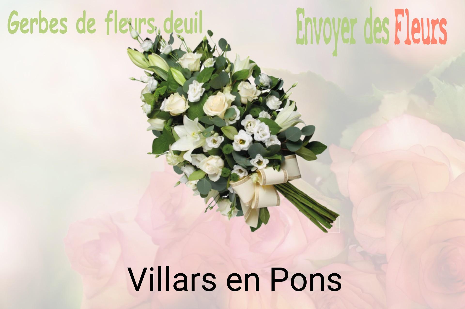 Gerbe de fleurs de deuil livrée à Villars-en-Pons